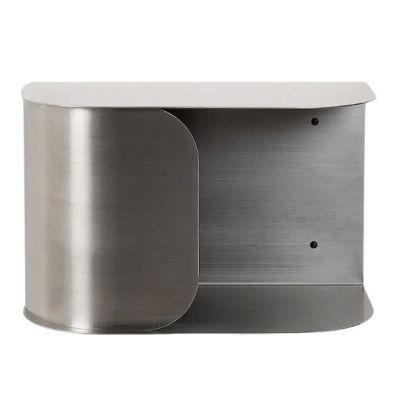Table de chevet murale en métal - Acier Brossé