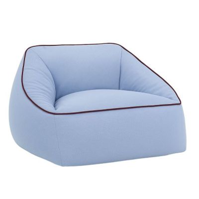 Pouf Fauteuil Ado Arnold - Bleu Baltique