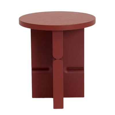 Noon Stool / Side Table - Burnt Red