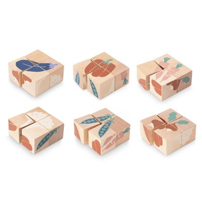 Veggies Wooden Cubes
