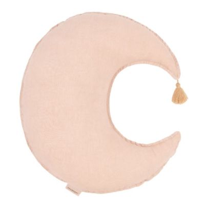 Moon Cushion - Linen Powder Pink