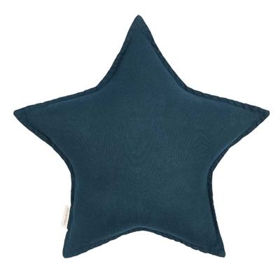Star Cushion - Linen Deep Blue