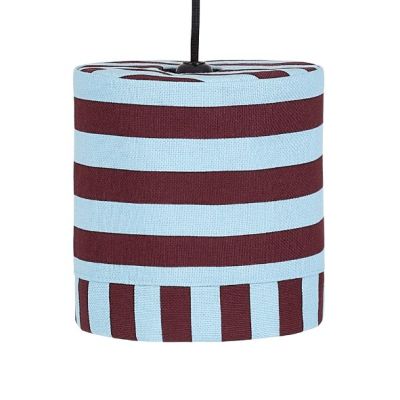 Linda Lampshade - 20 cm - Stripes Burgundy / Blue