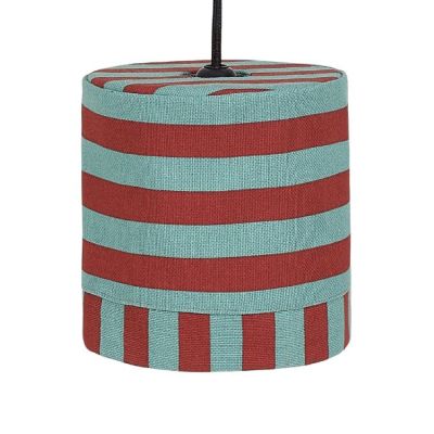 Linda Lampshade - 20 cm - Stripes Red Teal / Green