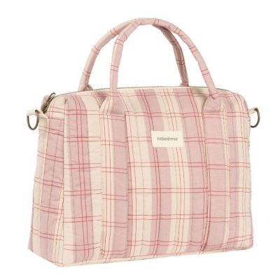 Petit sac à langer Stories - Édition limitée - Carreaux Rose / Rouge