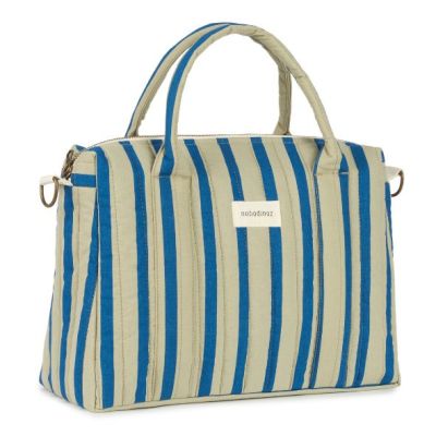 Petit sac à langer Stories - Édition limitée - Rayures Vert / Bleu