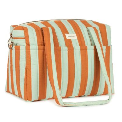 Sac à langer Stories - Édition limitée - Rayures Vert / Orange