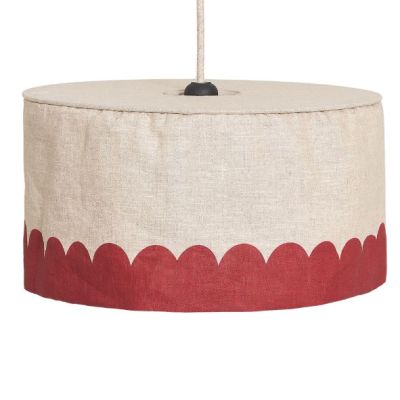 Vibes Lampshade - 40 cm - Linen Carmine