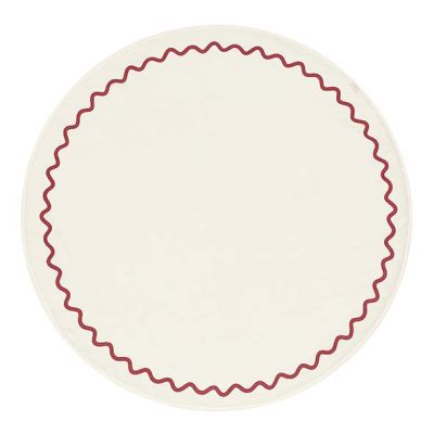 Tapis de jeu rond Vibes - Carmin