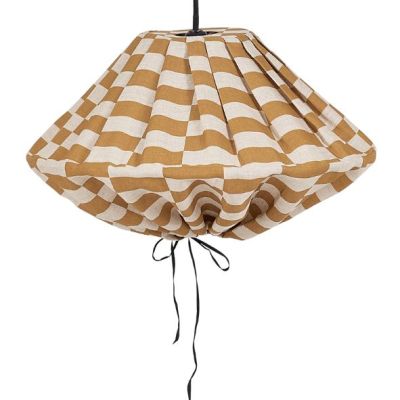 Yumi Lampshade - 50 cm - Linen Mosaic Mustard