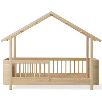 Wood Mini+ Junior House Bed 68 x 162 cm - Oak