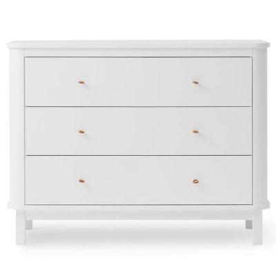Commode 3 tiroirs Wood - Blanc
