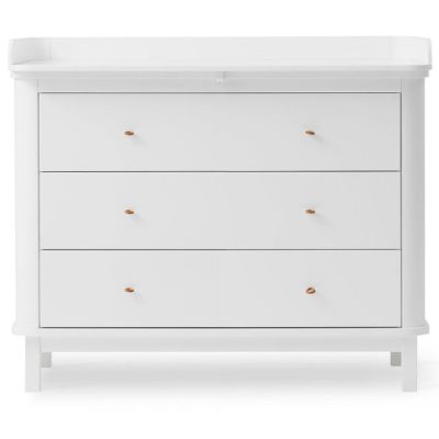 Commode à langer 3 tiroirs Wood - Blanc