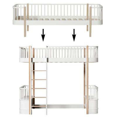 Kit de conversion Wood - Lit banquette à lit mezzanine - Chêne