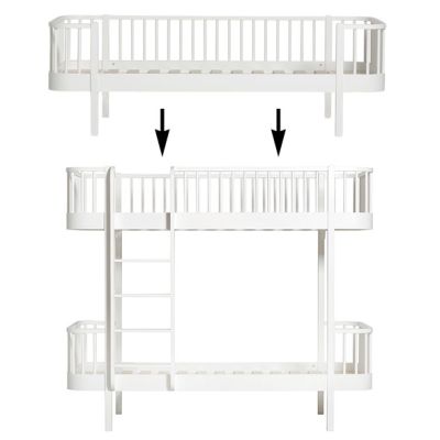 Kit de conversion Wood - Lit banquette à lit superposé - Blanc