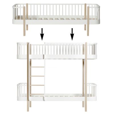 Kit de conversion Wood - Lit banquette à lit superposé - Chêne