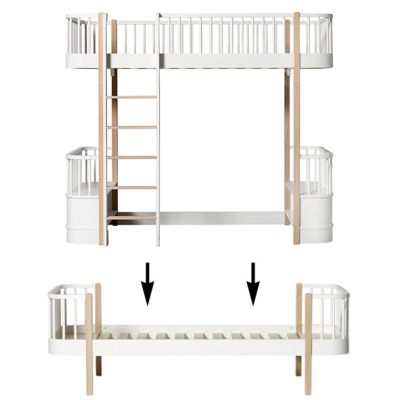 Kit de conversion Wood - Lit mezzanine à lit simple - Chêne