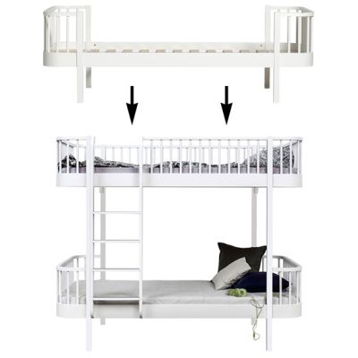 Kit de conversion Wood - Lit junior/simple à lit superposé - Blanc