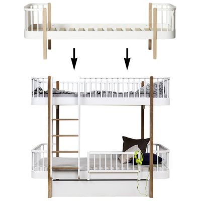 Kit de conversion Wood - Lit junior/simple à lit superposé - Chêne