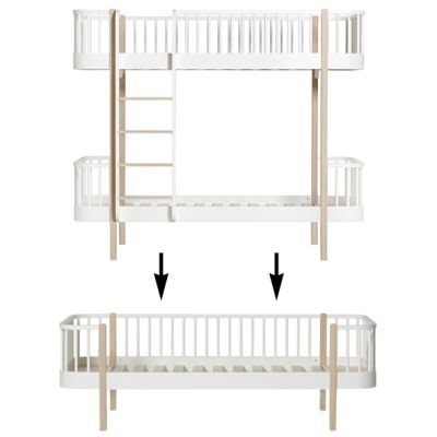 Kit de conversion Wood - Lit superposé à lit banquette - Chêne