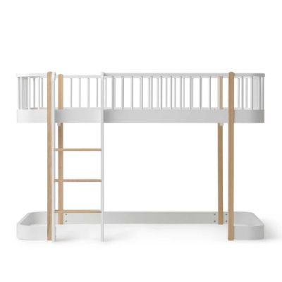 Lit mezzanine mi-hauteur (138 cm) Wood - Chêne