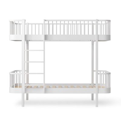 Lit superposé Wood - Echelle face - Blanc