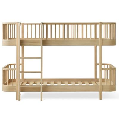 Lit superposé mi-hauteur Wood - Chêne