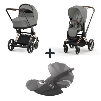 3 in 1 Priam Stroller : Newborn & Toddler + Car Seat