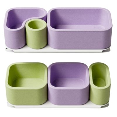 Set de 2 étagères murales avec bacs de rangement - 55 cm