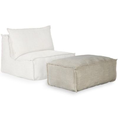 Ottoman for Lounger Chair - Linen Beige