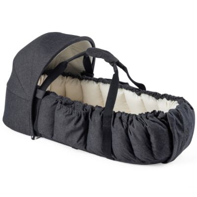 Babynestchen 3 in 1 mit Verdeck - Dunkelgrau Meliert