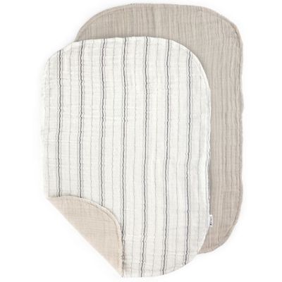Set de 2 toppers pour matelas à langer - Rayures