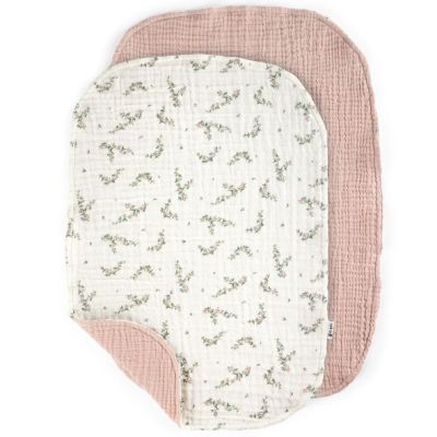 Set de 2 toppers pour matelas à langer - Rose Poudré