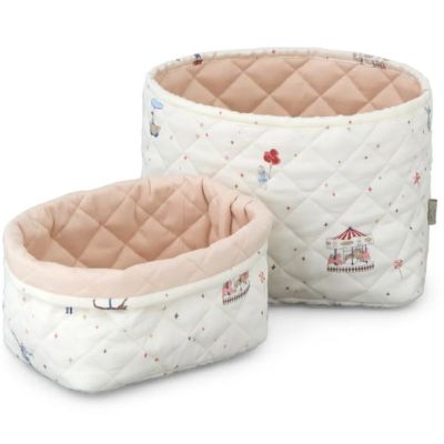 Set of 2 Quilted Storage Basket - Carousel
