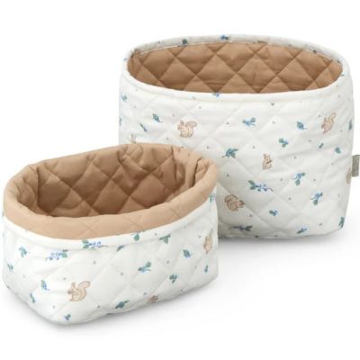 Set of 2 Quilted Storage Basket - Bluberries