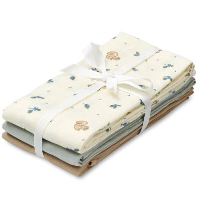 Muslin Cloth - 3 Pack - Bluberries