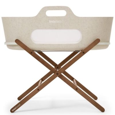 SnüzBaskit Moses Basket & Stand - Barley / Walnut