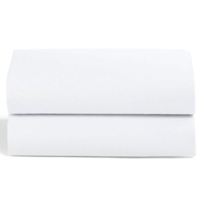 Set of 2 Fitted Sheets for SnüzPod 5 Bedside Crib - 44 x 80 cm - White