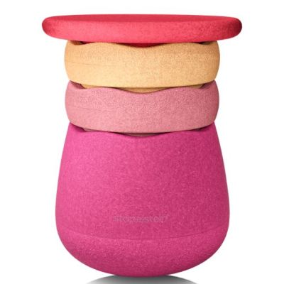 Stapelstein Dynamic All - Base, Planche d'équilibre & Briques - Fleurs
