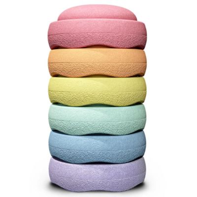 Brique empilable Stapelstein Mini - Arc-en-ciel Pastel - 6 pièces