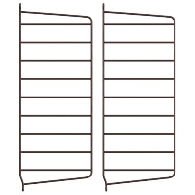 Set of 2 Wall Panels 50 x 20 cm - Dark Brown