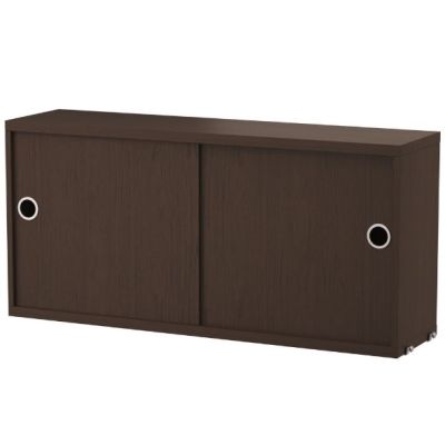 Cabinet w/ Sliding Doors 78 x 20 cm - Dark Oak