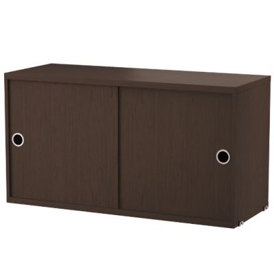 Cabinet w/ Sliding Doors 78 x 30 cm - Dark Oak