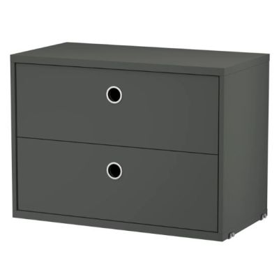 Chest w/ 2 Drawers 58 x 30 cm - Dark Grey