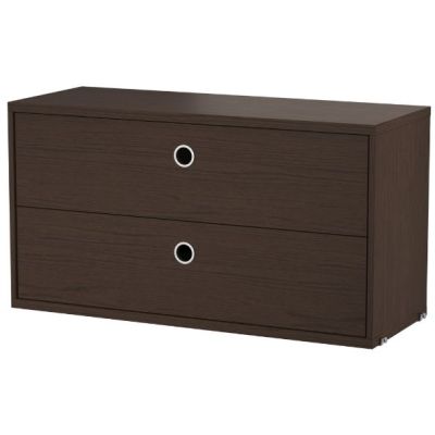 Chest w/ 2 Drawers 78 x 30 cm - Dark Oak