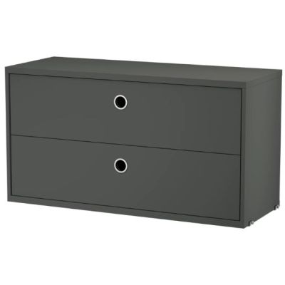 Chest w/ 2 Drawers 78 x 30 cm - Dark Grey