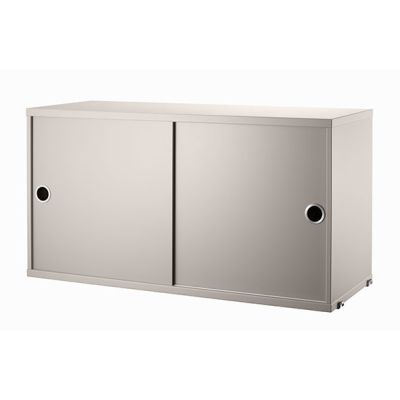 Cabinet w/ Sliding Doors 78 x 30 cm - Beige