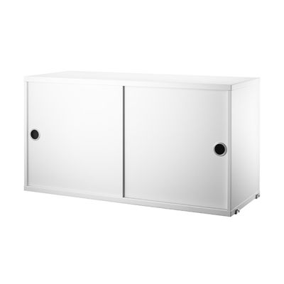 Caisson 2 portes coulissantes 78 x 30 cm - Blanc