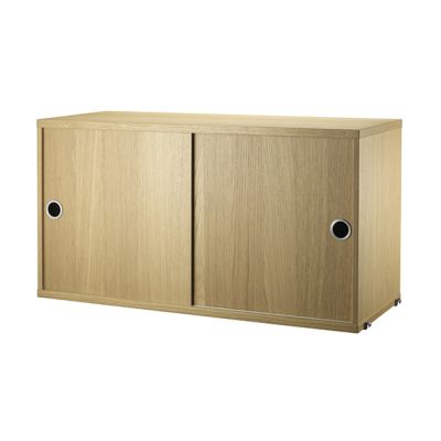 Caisson 2 portes coulissantes 78 x 30 cm - Chêne