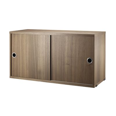 Caisson 2 portes coulissantes 78 x 30 cm - Noyer